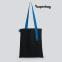 Шоппер Superbag black (чёрный с голубым)