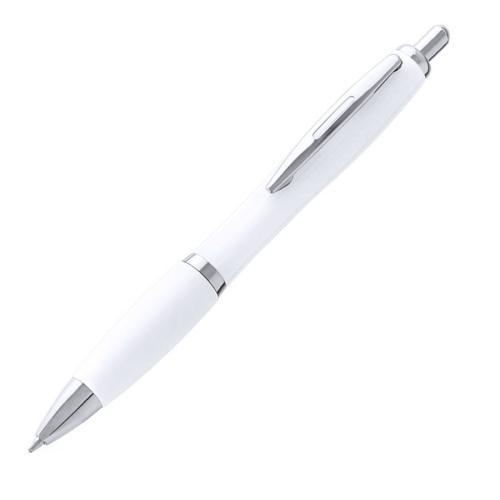 Ручка шариковая FLOM из антибактериального пластика, белый