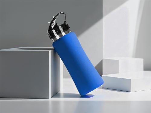 Бутылка для воды Bottle C1, сталь, soft touch, 600 мл, синий