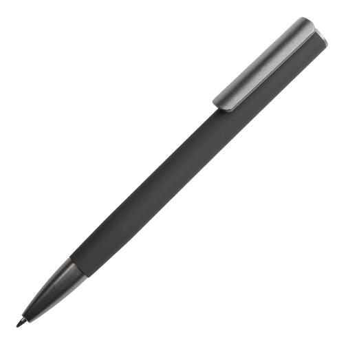 Ручка шариковая ELEGANCE с покрытием soft touch, черный, серый