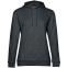 Толстовка с капюшоном женская Hoodie, серый меланж (антрацит)