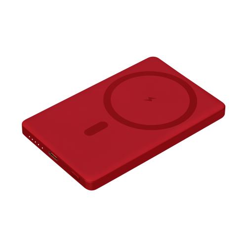 Внешний аккумулятор Атлантис (Atlantis) PD 5000mAh с функцией беспроводной зарядки 15W, красный