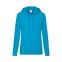 Толстовка женская без начеса LIGHTWEIGH HOODED SWEAT 240, голубой лазурный