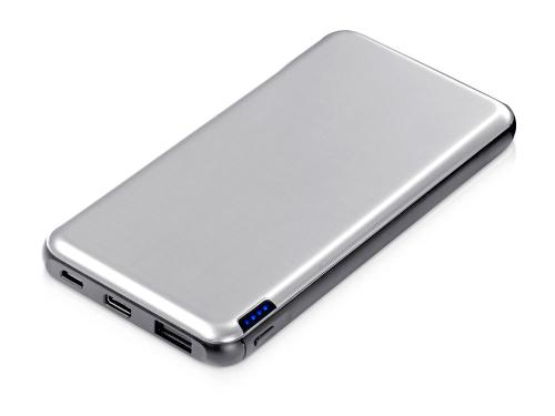 Внешний аккумулятор Forge v.2, металл, 10000mah, серебристый