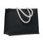 Jute bag with cotton handle, черный