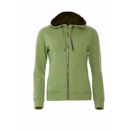 Толстовка женская Classic Hoody Full Zip, зеленый