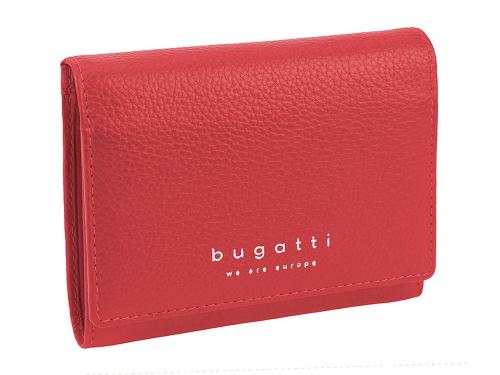 Кошелёк женский BUGATTI ЛИНДА | LINDA, красный, натуральная воловья кожа, 12х3х9,5 см