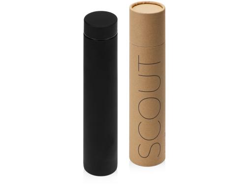 Термос Scout софт-тач, тубус, черный