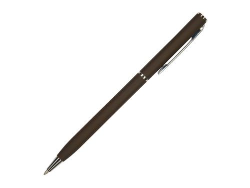 Ручка шариковая автоматическая BrunoVisconti® PALERMO цвет корпуса коричневый, soft-touch, 0.7 мм