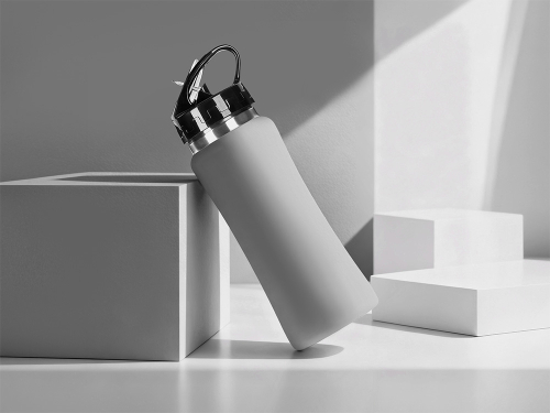 Бутылка для воды Bottle C1, сталь, soft touch, 600 мл, серый