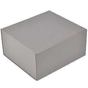Упаковка  подарочная, коробка складная размер 22 x 20 x 11 см, серебристый