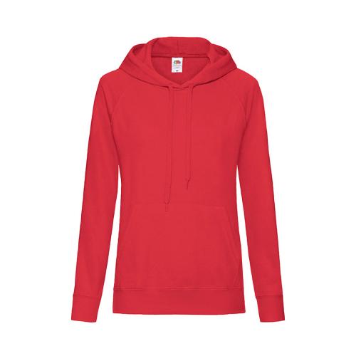 Толстовка женская без начеса LIGHTWEIGH HOODED SWEAT 240, красный