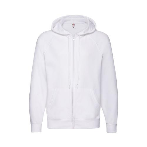 Толстовка без начеса LIGHTWEIGHT HOODED SWEAT JACKET 240, белый