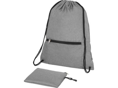 Складной рюкзак со шнурком Coss, heather medium grey