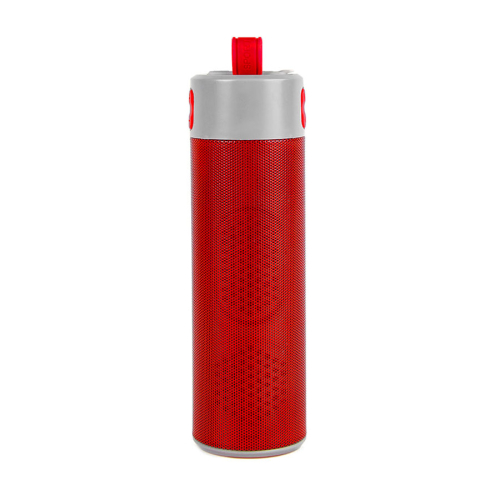 Bluetooth колонка TURBO TUBE с зарядным устройством (2000mAh) и моноподом , красный, серый