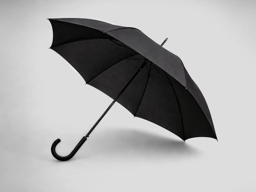 Зонт-трость Wind, полуавтомат, черный