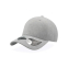Бейсболка UNI-CAP PIQUET, без панелей и швов, без застежки, серый