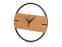 Деревянные часы с металлическим ободом, диаметр 30 см, Time Wheel горизонтальные, натуральный/черн