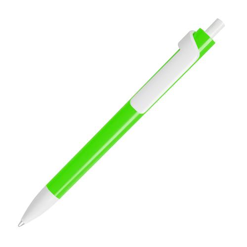 Ручка шариковая FORTE NEON, зеленое яблоко, белый